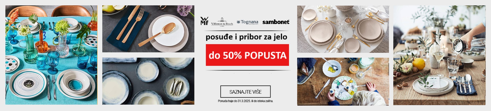 Popust 50% na posuđe i escjag - WMF, Tefal, Sambonet, Villeroy and Boch, Tognana