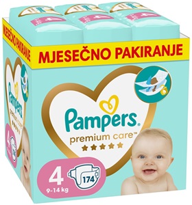 Pampers pelene Premium Care Maxi S4 9-14kg MSB 174kom